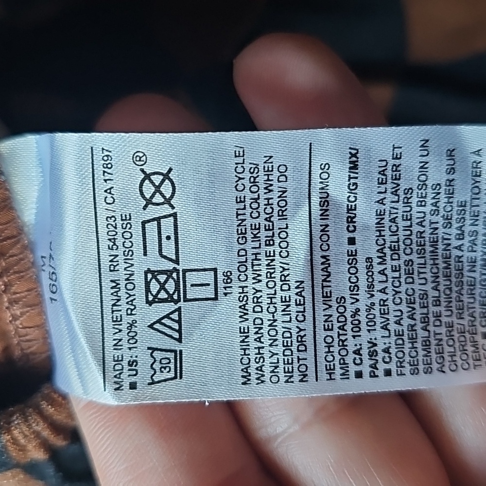 Old Navy Womens Checkered Black and Brown Playa Wide Leg Pants - Picture 4 of 4